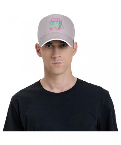 Don't Ignore Stage Four Metastatic Breast Cancer Unisex Baseball Caps Sandwich Caps Dad Hat Casual hat Gray $12.88 Baseball Caps