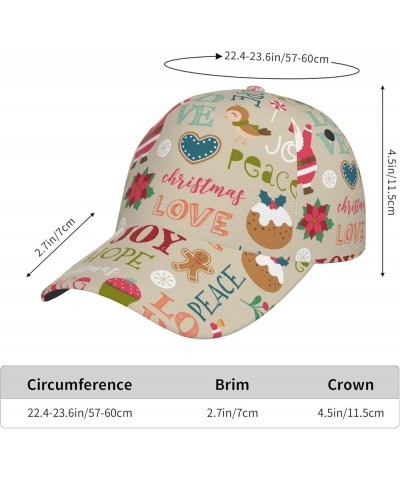 Merry Christmas Baseball Cap Men Women - Classic Adjustable Plain Hat Merry Christmas27 $11.01 Baseball Caps