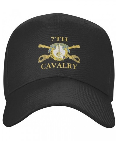 7th Cavalry Flag Cap Hats for Men Women Classic Baseball Cap Adjustable Trucker Hat Black $18.48 Cowboy Hats