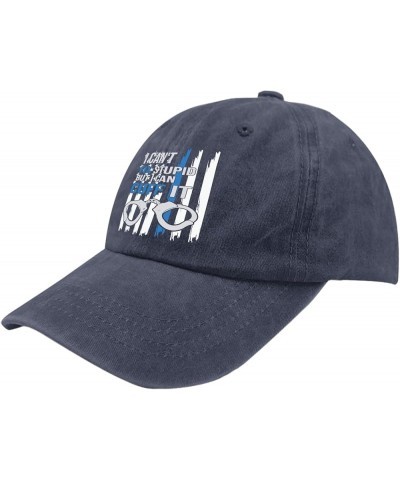 i Can't fix but i can Cuff it Hats Vintage Cotton Washed Baseball Caps Adjustable Dad Hat Crazy Navy Blue $12.53 Baseball Caps