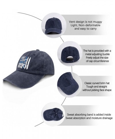 i Can't fix but i can Cuff it Hats Vintage Cotton Washed Baseball Caps Adjustable Dad Hat Crazy Navy Blue $12.53 Baseball Caps