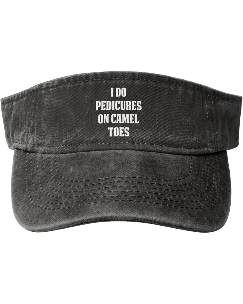 I Do Pedicures On Camel Toes Sun Visor Hats Cotton Empty Top Baseball Cap Sports Sun Cap for Men Women,Black Black $9.76 Visors