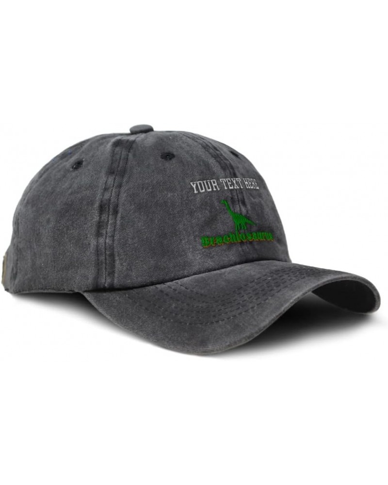 Soft Washed Baseball Cap Brachlosaurus Dinosaurs Cotton Dad Hats for Men & Women Black Personalized Text Here $14.30 Baseball...