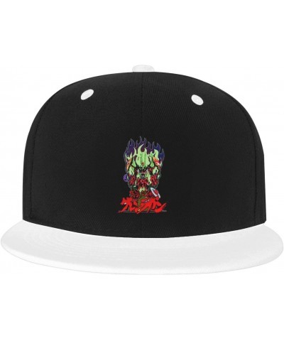 Anime Gurren Lagann Baseball Cap Print Adjustable Hat Hip Hop Flat Brim Dad Hats Adult Snapback Caps White $14.98 Baseball Caps