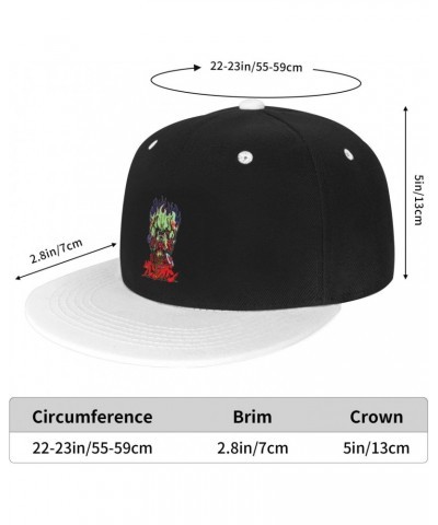 Anime Gurren Lagann Baseball Cap Print Adjustable Hat Hip Hop Flat Brim Dad Hats Adult Snapback Caps White $14.98 Baseball Caps