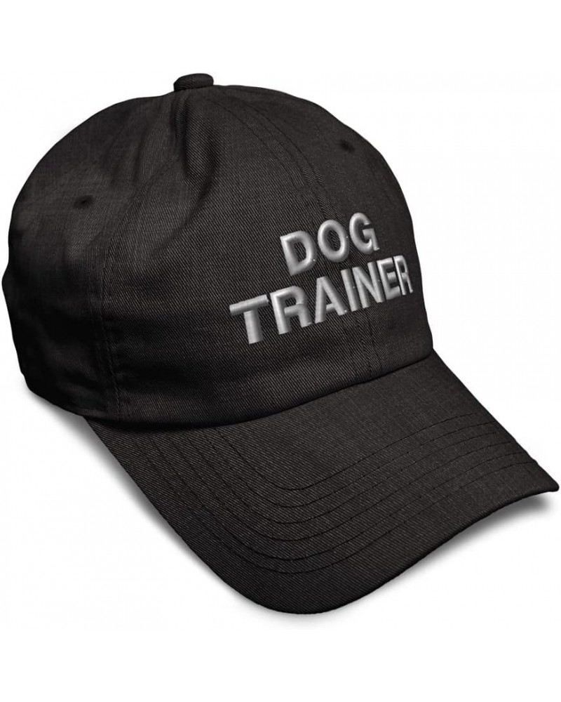 Soft Baseball Cap Dog Trainer A Embroidery Humor Teacher Twill Cotton Dad Hats for Men & Women Dark Denim Design Only $14.83 ...