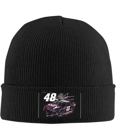 Alex Bowman 48 Knit Cuffed Soft Warm Knitted Hat Cap Cozy Chunky Beanie Unisex Plain Skull Classic Daily Stretch Thermal Pain...