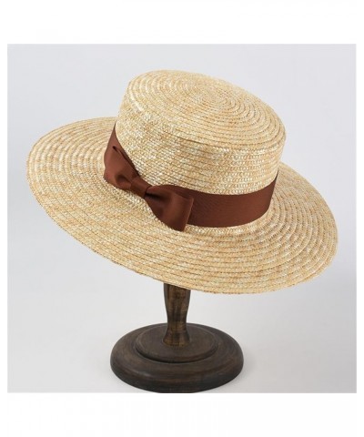 Vacation Beach Hats for Women Bow Straw Hat Summer UV Protection Sun Hats Ladies Party Hats Purple $23.28 Sun Hats