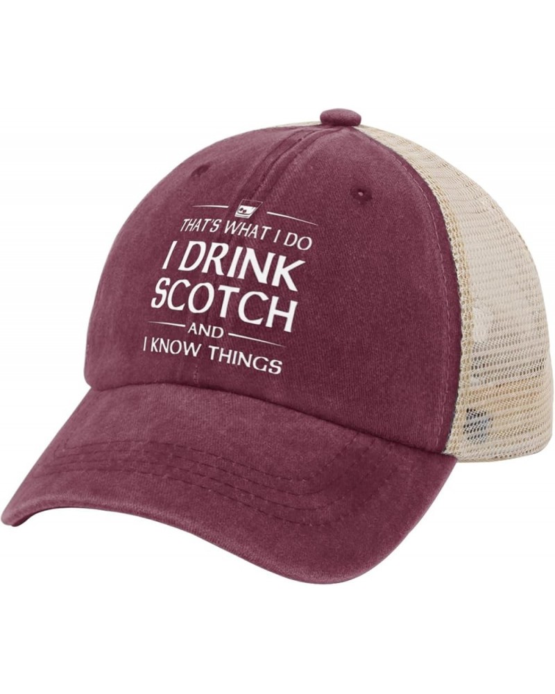 Whiskey Hat That's What I Do I Drink Whiskey and I Know Things Hat for Men Women AllBlack Sun Hat Cowgirl Deep Rose $10.80 Ba...