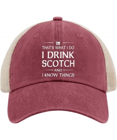 Whiskey Hat That's What I Do I Drink Whiskey and I Know Things Hat for Men Women AllBlack Sun Hat Cowgirl Deep Rose $10.80 Ba...