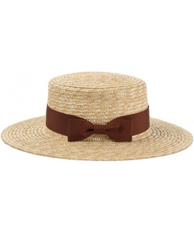 Vacation Beach Hats for Women Bow Straw Hat Summer UV Protection Sun Hats Ladies Party Hats Purple $23.28 Sun Hats