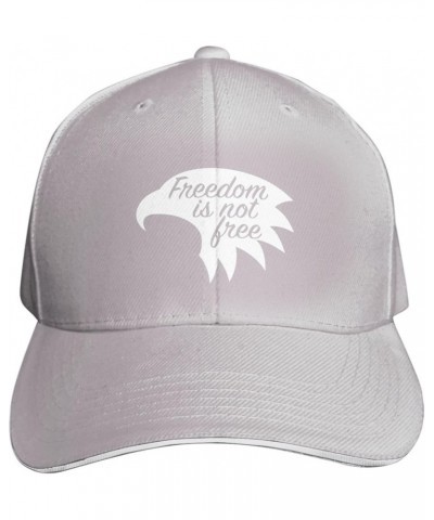 Nerver Forget Freedom is Not Free Hat Curved Bill Baseball Caps Sports Dad Hat Black Gray $12.18 Baseball Caps