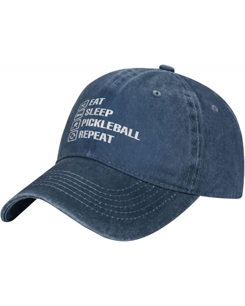 Eat Sleep Pickleball Repeat Gifts-Hats for Mens Women Baseball Cap Vintage Washed Baseball Hats Black Navy Blue $12.17 Baseba...