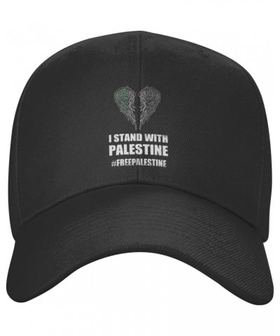 I Stand with Palestine for Their Freedom Free Palestine 1 Classic Duckbill Caps for Stylish Sun Protection Black $10.88 Baseb...