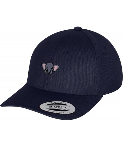 Elephant Curved Bill Snapback Outdoor Cap Wild Cute Navy $15.11 Baseball Caps