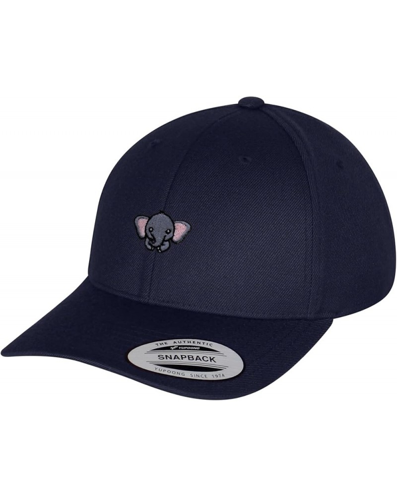 Elephant Curved Bill Snapback Outdoor Cap Wild Cute Navy $15.11 Baseball Caps