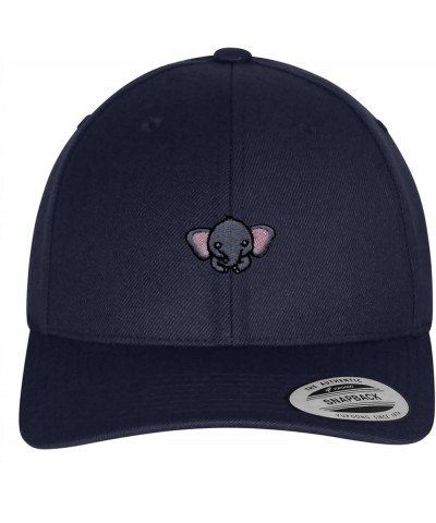 Elephant Curved Bill Snapback Outdoor Cap Wild Cute Navy $15.11 Baseball Caps