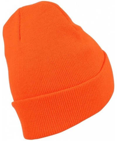 High Visibility Neon Color Cuff Long Winter Beanie Hat Orange $10.61 Skullies & Beanies