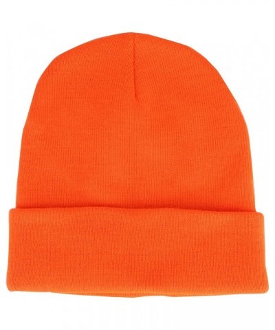 High Visibility Neon Color Cuff Long Winter Beanie Hat Orange $10.61 Skullies & Beanies