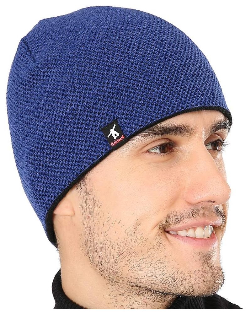 Winter Beanie for Men & Women Skull Cap Warm Hat Lined Toboggan Knit Outdoor Sport 7-blue $9.43 Skullies & Beanies