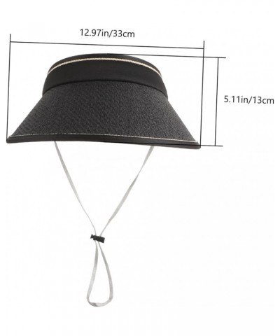 2pcs Empty Top Hat Straw Sports Golf Miss Blackx3pcs $10.97 Sun Hats