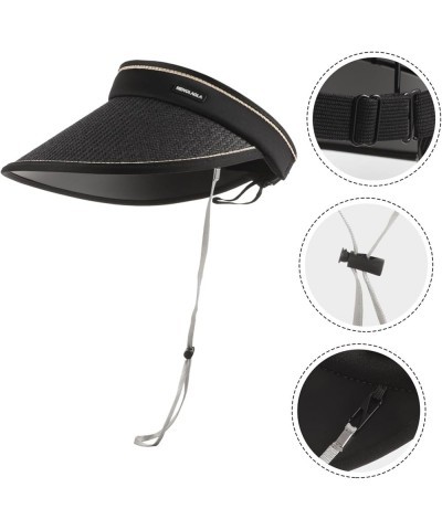 2pcs Empty Top Hat Straw Sports Golf Miss Blackx3pcs $10.97 Sun Hats