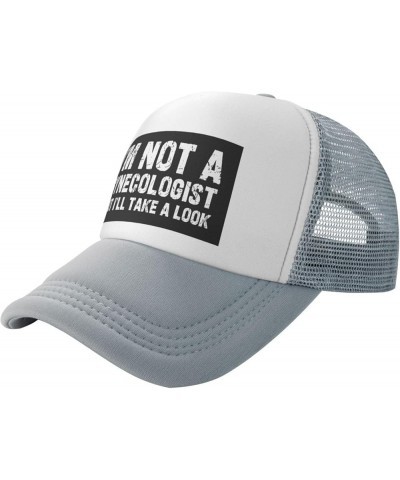 I'm Not A Gynecologist But I'll Take A Look Mesh Hat Men Women Baseball Cap Funny Trucker Hat Gray $11.43 Cowboy Hats