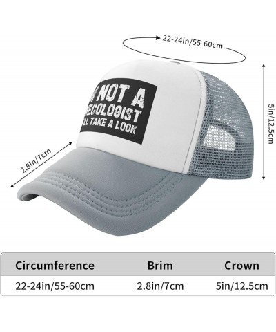 I'm Not A Gynecologist But I'll Take A Look Mesh Hat Men Women Baseball Cap Funny Trucker Hat Gray $11.43 Cowboy Hats