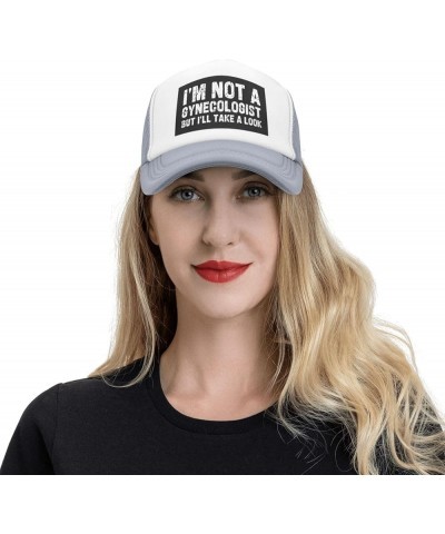 I'm Not A Gynecologist But I'll Take A Look Mesh Hat Men Women Baseball Cap Funny Trucker Hat Gray $11.43 Cowboy Hats