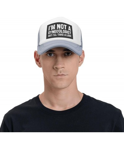 I'm Not A Gynecologist But I'll Take A Look Mesh Hat Men Women Baseball Cap Funny Trucker Hat Gray $11.43 Cowboy Hats