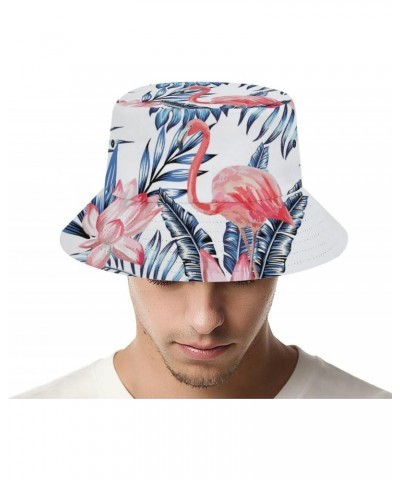 Watercolor Pink Flamingo Bucket Hats Sun Hats Outdoor Fisherman Hat for Women and Men $10.00 Bucket Hats