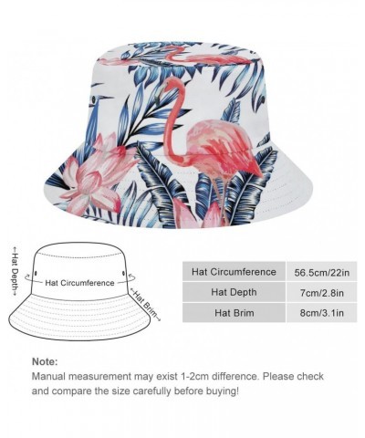 Watercolor Pink Flamingo Bucket Hats Sun Hats Outdoor Fisherman Hat for Women and Men $10.00 Bucket Hats