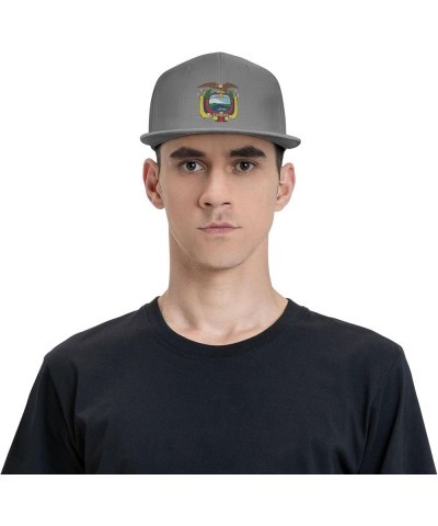 Coat of Arms of Ecuador Baseball Cap Adjustable Fashion Classic Snapback Hat for Men Women Black Gray $14.84 Baseball Caps