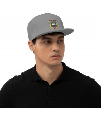 Coat of Arms of Ecuador Baseball Cap Adjustable Fashion Classic Snapback Hat for Men Women Black Gray $14.84 Baseball Caps