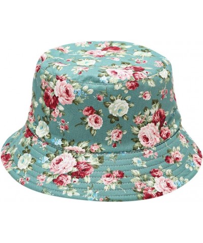 Bucket Hat Unisex Fisherman Sun Hat Women Two Sided Bucket Floral Outing Men Baseball Cap Fishing Hat Fall Hats (Color : Mult...