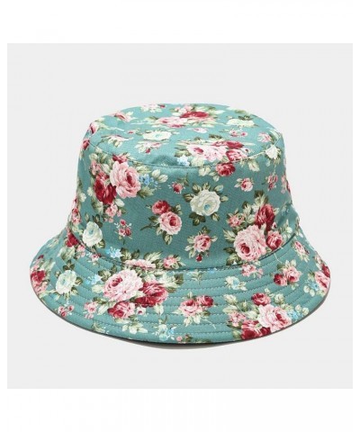 Bucket Hat Unisex Fisherman Sun Hat Women Two Sided Bucket Floral Outing Men Baseball Cap Fishing Hat Fall Hats (Color : Mult...