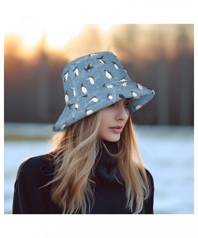 Cute Penguin Skating Bucket Hat for Women Men Packable Bucket Hat Unisex Beach Hat for Fall Winter Travel Camp Multicolor $9....