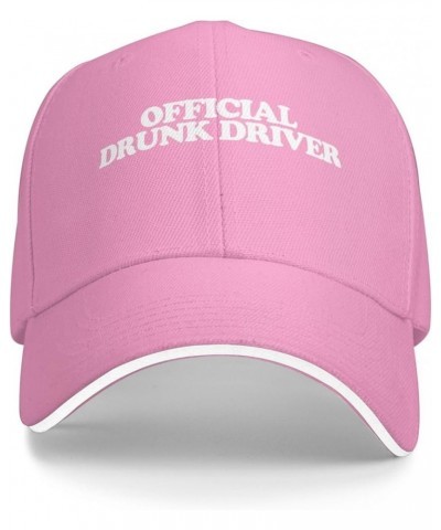 Official Drunk Driver Unisex Baseball Cap Classic Dad Hat Adjustable Pink $11.41 Baseball Caps