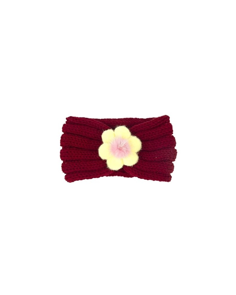 Headband Autumn Solid Headband For Warm Wool Winter Children's 21 Flower Color Top Hairband And Hairband Hair Rubber Bands Me...