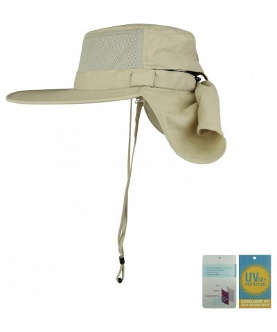 Taslon UV Large Bill Flap Cap, One Size, Khaki $16.18 Sun Hats