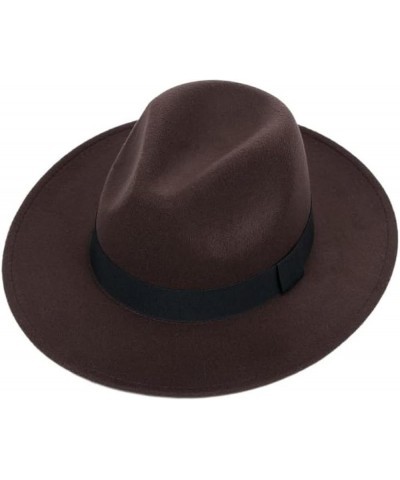 Vintage Hat Men's Black Wool Hat Stage Felt Hat Groom Vintage Gentleman Hat Wide Brim 2 $11.89 Fedoras