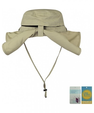 Taslon UV Large Bill Flap Cap, One Size, Khaki $16.18 Sun Hats