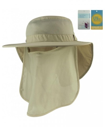 Taslon UV Large Bill Flap Cap, One Size, Khaki $16.18 Sun Hats