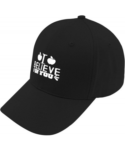 I Believe in You Hats Runners Hat AllBlack Running Hat Men Gifts for Her Cycling Caps Allblack $10.80 Sun Hats