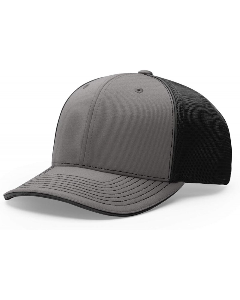 Richardson Unisex 172 Trucker Pulse Sportmesh R-Flex Baseball Cap Charcoal/Black $10.20 Baseball Caps