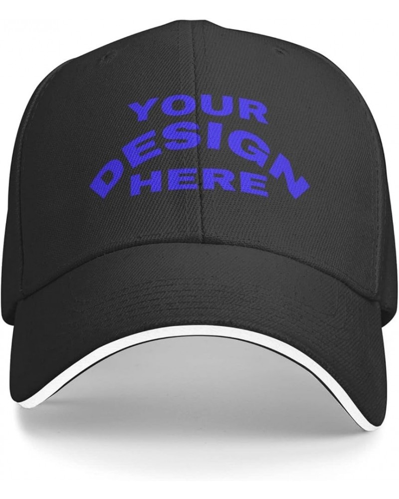 Custom Cap Add Your Design,Custom Logo Hats,Custom Hat Design Your Own Classic Mens Womens Trucker Hats Black-2 $9.25 Basebal...