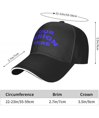 Custom Cap Add Your Design,Custom Logo Hats,Custom Hat Design Your Own Classic Mens Womens Trucker Hats Black-2 $9.25 Basebal...