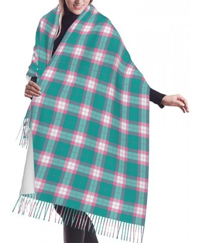 Blue Red White Tartan Plaid Scottish Imitation Cashmere Tassel Scarf Winter Scarf Autumn Softest Classic Warm 10 $13.06 Scarves