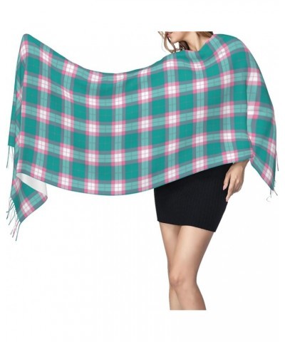 Blue Red White Tartan Plaid Scottish Imitation Cashmere Tassel Scarf Winter Scarf Autumn Softest Classic Warm 10 $13.06 Scarves