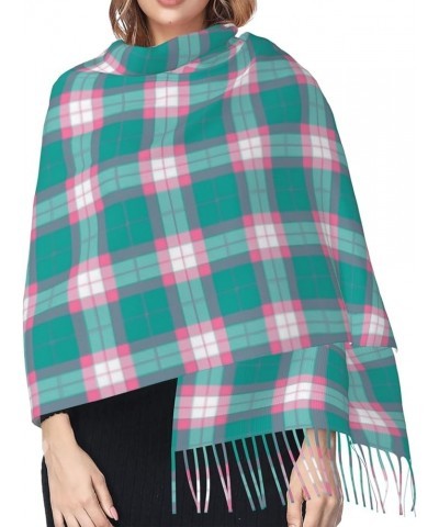 Blue Red White Tartan Plaid Scottish Imitation Cashmere Tassel Scarf Winter Scarf Autumn Softest Classic Warm 10 $13.06 Scarves